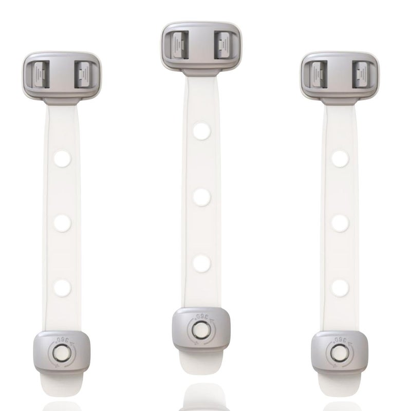 SEQUHITKU Baby Proofing Child Safety Locks(3 PCS) - Cabinet Locks for Babies,3M Adhesive Cabinet Latches, Multi-Purpose for Fridge Drawers,Ovens Toilet Seats,Trash Can, No Drilling (3 Count) - Image 1